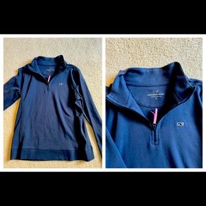 Vineyard vine navy quarter zip